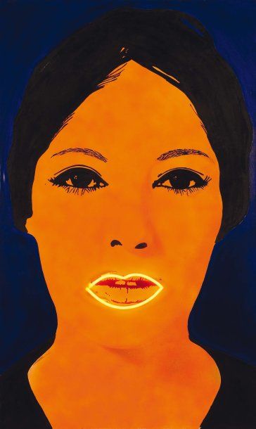 ELAINE STURTEVANT (NÉE EN 1926) Peinture à haute tension, 1969 Acrylique et néon...