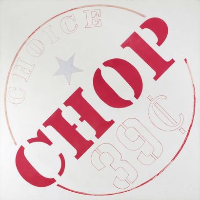 ROBERT INDIANA (NÉ EN 1928) From the set of Red Eye of Love (chop), 1988 Huile sur...