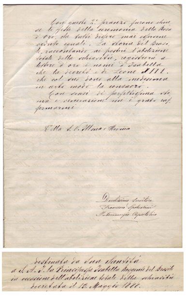 BRéSIL, Abolition de l'esclavage au. Manuscrit original signé, 13 pages + titre in-4...