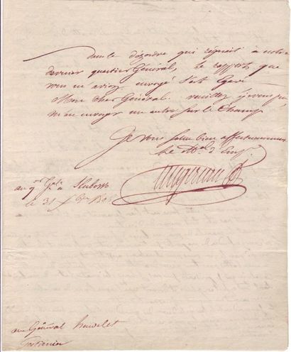 AUGEREAU, Ch. Pierre François (1757-1816) Maréchal d'Empire, duc de Castiglione....