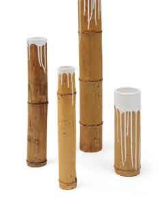 SYLVAIN WILLENZ (NÉ EN 1978) - Pièces unique Suite de quatre vases "Bambou" composés...