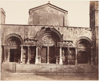 EDOUARD-DENIS BALDUS (1813-1889) Eglise Saint Gilles, circa 1865. Tirage sur papier...