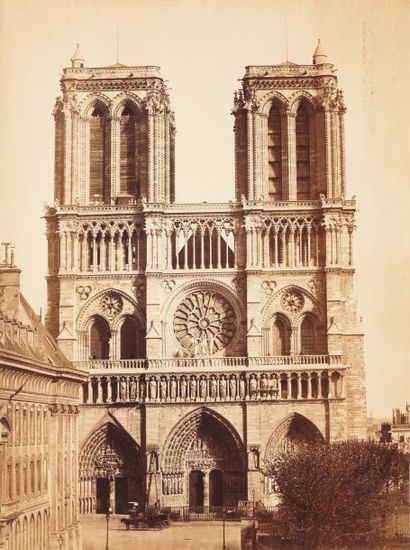 GUSTAVE LE GRAY (1820-1884) Notre-Dame de Paris, circa 1858 Tirage albuminé H_51,2...