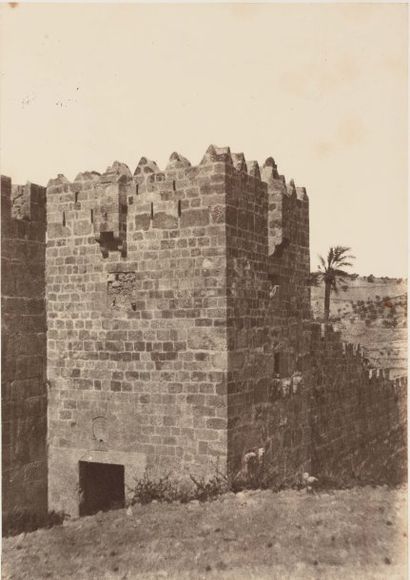 AUGUSTE SALZMANN (1824-1872) Jérusalem, Porte des Mograbins 1854. Tirage sur papier...