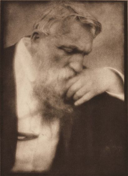 EDOUARD STEICHEN (1879-1973) Portrait de Rodin. Photogravure en noir et blanc (rousseurs...