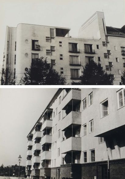 GERMAINE KRULL (1897-1985) Quartier Nouveau Quatre Tirages argentiques en noir et...