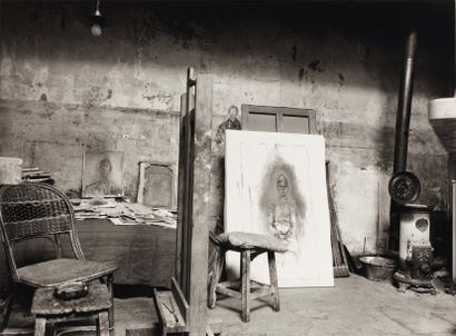 DANIEL FRASNAY (NÉ EN 1928) Atelier d'Alberto Giacometti, 1966 Tirage argentique...