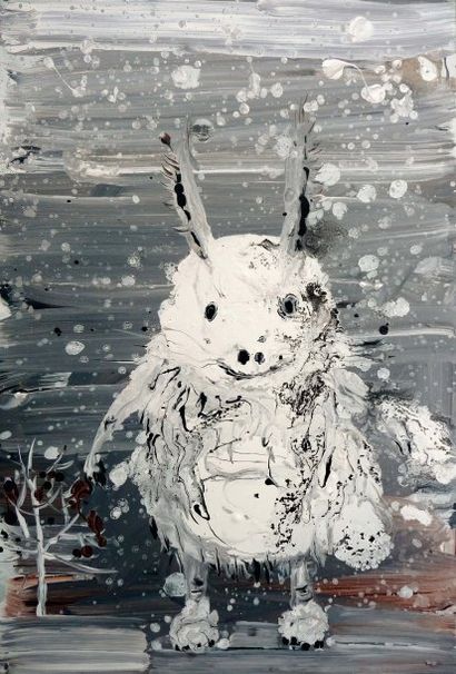 Alina Speshilov Rabbit, 2010 Huile sur toile. Oil on canvas. H_60 cm L_40 cm