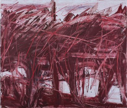 Alex Kremer (né en 1966) Landscape, 2008 Huile sur toile. Oil on canvas. H_119 cm...