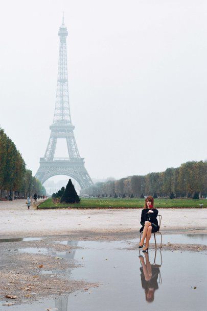 Jean - Marie Périer Françoise Hardy tour Eiffel Tirage couleur. Signé et numéroté...