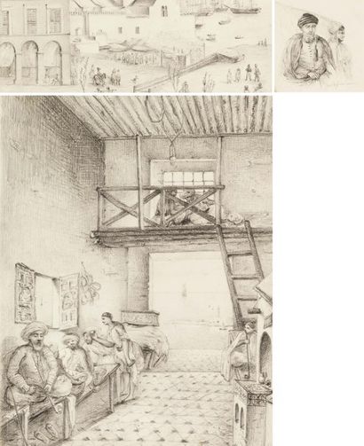 null [SOUVENIR d'ALGERIE]. Album dessiné par M. Louis-Beaufils [c.1840-1850]. 53...