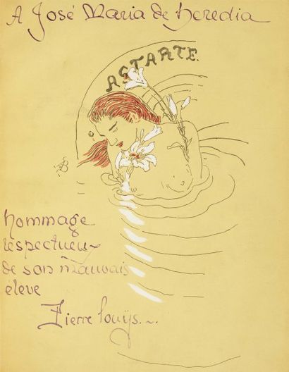 LOUYS, Pierre. Astarté. Librairie de l'Art Indépendant, 1891 ; in-4 (250 x 195 mm)...