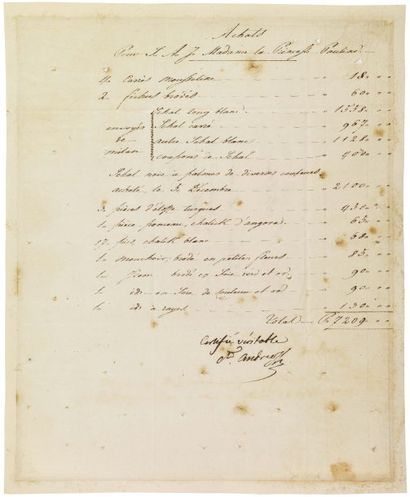 BORGHESE PAULINE (1780-1825) Soeur de Napoléon Ier, duchesse de Guastalla. Lettre...