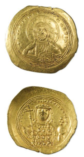 BYZANCE, CONSTANTIN IX (1042-1055). Nomisma histamenon (4,35 g.) en or de Constantinople...