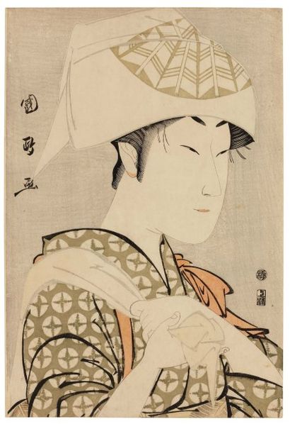 Kunimasa Utagawa (1773 ?-1810) Portrait en buste de l'acteur Nakamura Noshio II L'acteur...