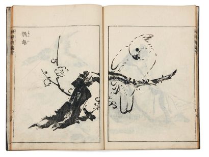 Morikuni Tachibana (1679-1748), dit Kôsoken et Yûzei Umpitsu sôga Album de dessins...
