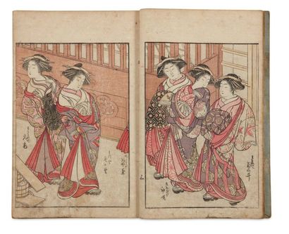 Shigemasa Kitao et Shunshô Katsukawa (1726-92) Seiro bijin awase sugata kagami Les...