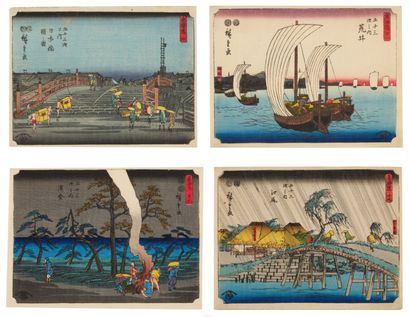 Hiroshige Ando (1797-1858) Tokaido gojû-san tsugi Les 53 stations sur la route du...