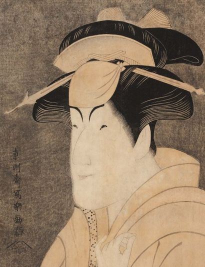 Sharaku Toshusai (Actif 1794-1795) Nakayama Tomisaburo dans le rôle de Miyagino L'acteur...