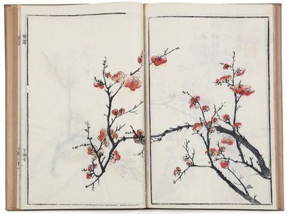 Anonyme Etude des quatre fleurs. Edition japonaise du célèbre ouvrage chinois « Kaishi...