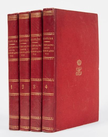 CUSTINE, Astolphe de 
L'Espagne sous Ferdinand VII. Paris, Ladvocat, 1838.
4 volumes...