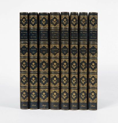 DUMAS, Alexandre 
Les Trois Mousquetaires. Paris, Baudry, 1844.
8 volumes in-8 (220...
