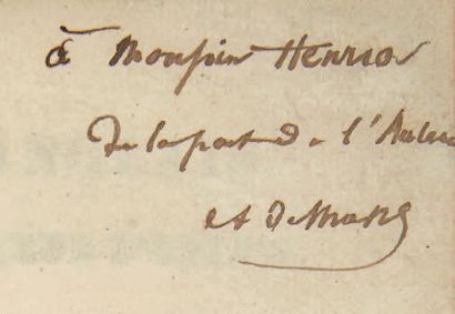 [MUSSET, Alfred de.] Thomas DE QUINCEY 
L'Anglais mangeur d'opium. Traduit de l'anglais...