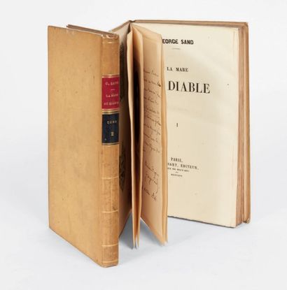 SAND, George 
La Mare au Diable. Paris, Desessart, 1846.
2 volumes in-8 (225 x 135...