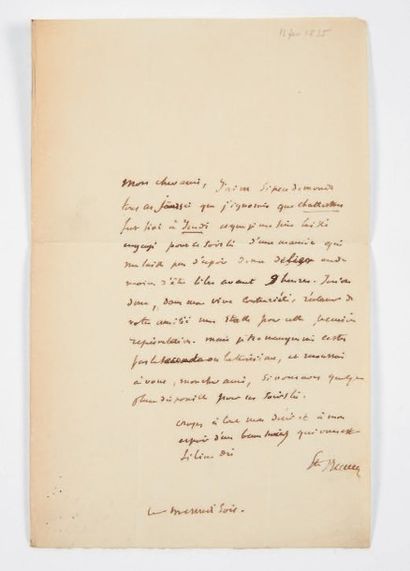 VIGNY, Alfred de 
Chatterton, drame. Paris, Hippolyte Souverain, 1835.
In-8 (208...