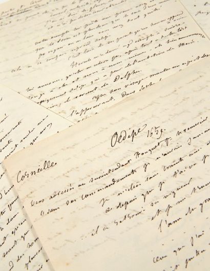 FLAUBERT, Gustave 
Corneille, Oedipe 1659. Sans lieu ni date [Rouen, vers 1840?].
Manuscrit...