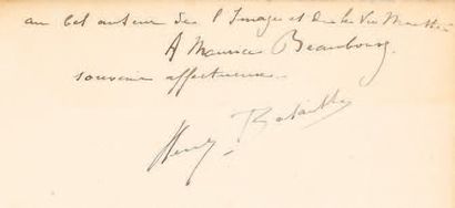 [SCHWOB, Marcel.] Henry BATAILLE 
La Chambre blanche. Préface de Marcel Schwob. Paris,...