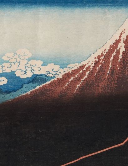 Katsushika Hokusai (1760-1849) 
Oban yoko-e de la série «Fugaku sanjurokkei», les...