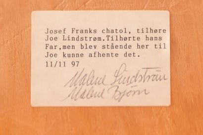 JOSEF FRANK (1885-1967) Suède 
Secrétaire modèle «1036»
Acajou, loupe d'acajou et...