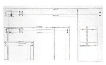 POUL KJÆRHOLM (1929-1980) Danemark 
Table basse modèle «PK 62»
Acier nickelé et marbre...