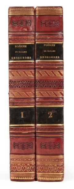 DESBORDES-VALMORE (Marceline) Poésies. Paris, A. Boulland, 1830.
2 volumes in-8 de...