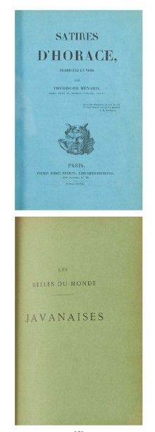 null [PAPIERS DE COULEUR]. 3 livres imprimés sur des papiers de couleur. 1838-1889.
-...