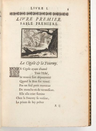 LA FONTAINE (Jean de) Fables choisies, mises en vers. Paris, Claude Barbin, 1668.
In-4...