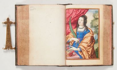 [Manuscrit] Livre de prières d'Andrée de Vivonne, duchesse de La Rochefoucauld.
Vers...