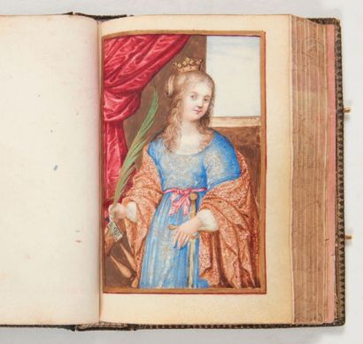 [Manuscrit] Livre de prières d'Andrée de Vivonne, duchesse de La Rochefoucauld.
Vers...