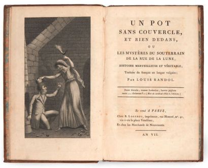 null [ROMAN NOIR]. [SALVERTE (Eusèbe de)]. Un pot sans couvercle, et rien dedans,...