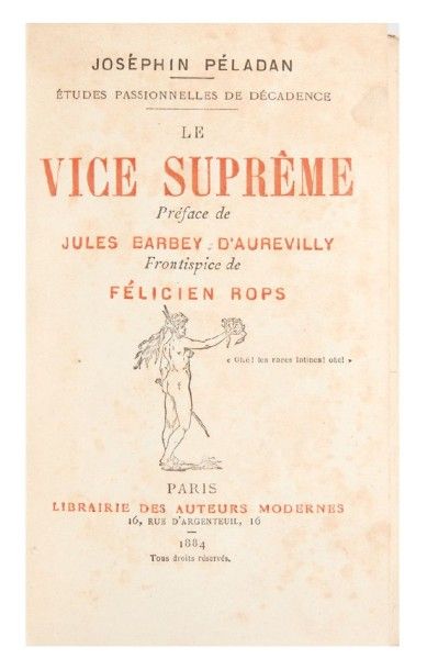 BARBEY d'AUREVILLY (Jules) Les Quarante Médaillons de l'Académie. Paris, E. Dentu,...