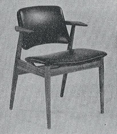 ARNE VODDER (1926-2009) 
Fauteuil modèle «63»
Palissandre et tissu
Édition Sibast...