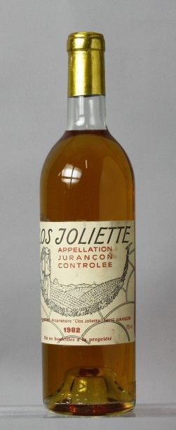 null 1 Bouteille
CLOS JOLIETTE - JURANCON 1982
Niveau bas goulot.
Level low neck...