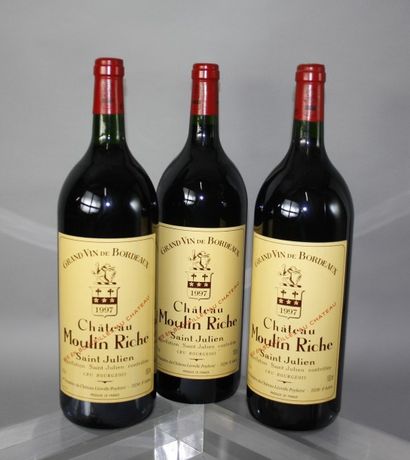 null 3 Magnums
CHÂTEAU MOULIN RICHE - St. Julien 1997
Étiquettes légèrement marquées.
Labels...