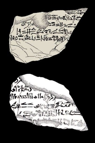 null LE CONTE DE SINOUHÉ.
OSTRACON VARILLE.
Ostracon inscrit sur les deux faces de...