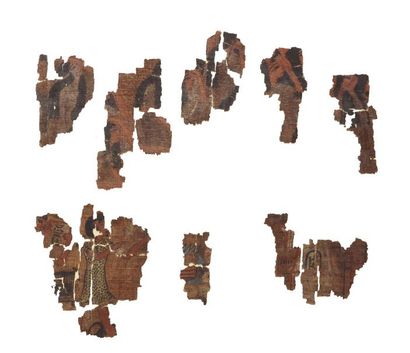 null LE LIVRE DES MORTS DE QED-MOUT.
Encre et pigments sur papyrus.
Lacunes visibles.
Égypte,...