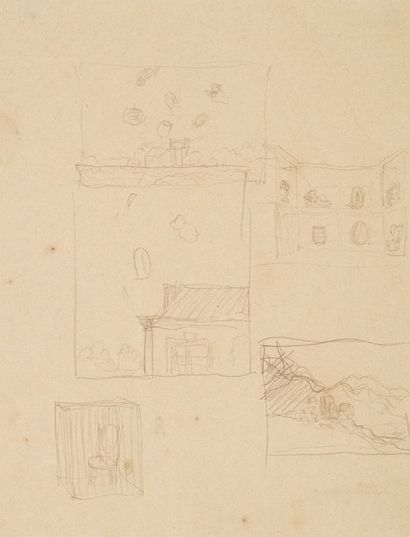 René MAGRITTE (1898-1967) Étude - Domaine d'Arnheim, 1937
Crayon sur papier.
Oeuvre...