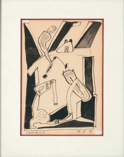 LUCEBERT (1924-1994) Sans titre, de 1958 à 1988
Ensemble de 10 dessins à l'encre...