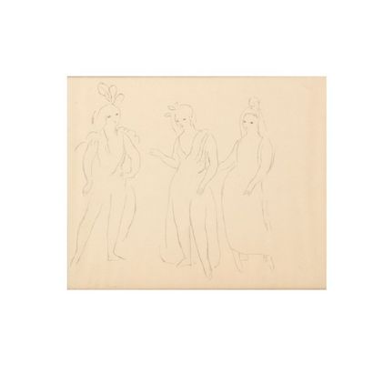 Marie LAURENCIN (1885-1956) Les trois grâces
Dessin au crayon sur papier.
Signé des...