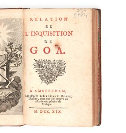 [DELLON (Charles - parfois dit Gabriel-)] Relation de l'inquisition de Goa. Amsterdam,...
